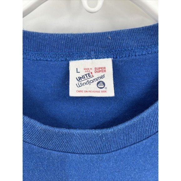 Vtg Local 2 Hospitality Workers Mens L Navy Union Brotherhood T Shirt USA EUC - Picture 3 of 7